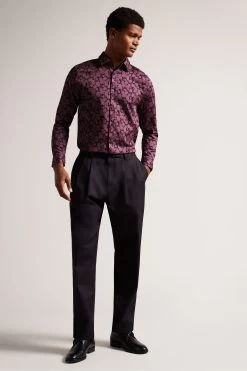 Ted Baker Red Comlee Long Sleeve Floral Print Shirt 10 Ted Baker Red Comlee Long Sleeve Floral Print Shirt -Ted Baker Shop D57309s4