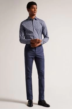Ted Baker Blue Maccle Long Sleeve Spot Print Shirt 10 Ted Baker Blue Maccle Long Sleeve Spot Print Shirt -Ted Baker Shop D57310s4