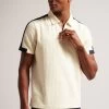 Ted Baker Natural Abloom Short Sleeve Regular Polo Shirt With Zip 2 Ted Baker Natural Abloom Short Sleeve Regular Polo Shirt With Zip -Ted Baker Shop D57312s