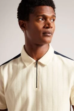 Ted Baker Natural Abloom Short Sleeve Regular Polo Shirt With Zip 10 Ted Baker Natural Abloom Short Sleeve Regular Polo Shirt With Zip -Ted Baker Shop D57312s4