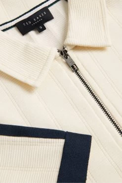 Ted Baker Natural Abloom Short Sleeve Regular Polo Shirt With Zip 11 Ted Baker Natural Abloom Short Sleeve Regular Polo Shirt With Zip -Ted Baker Shop D57312s5