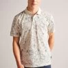 Ted Baker Natural Holler Short Sleeve Regular Printed Polo Shirt 2 Ted Baker Natural Holler Short Sleeve Regular Printed Polo Shirt -Ted Baker Shop D57315s