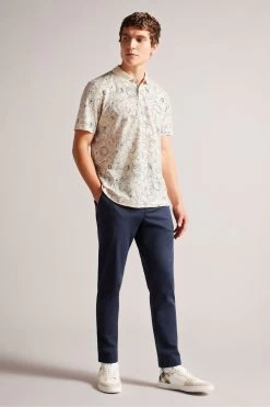 Ted Baker Natural Holler Short Sleeve Regular Printed Polo Shirt 9 Ted Baker Natural Holler Short Sleeve Regular Printed Polo Shirt -Ted Baker Shop D57315s3