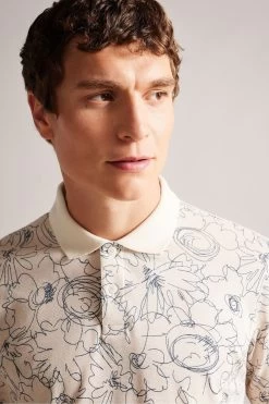 Ted Baker Natural Holler Short Sleeve Regular Printed Polo Shirt 10 Ted Baker Natural Holler Short Sleeve Regular Printed Polo Shirt -Ted Baker Shop D57315s4
