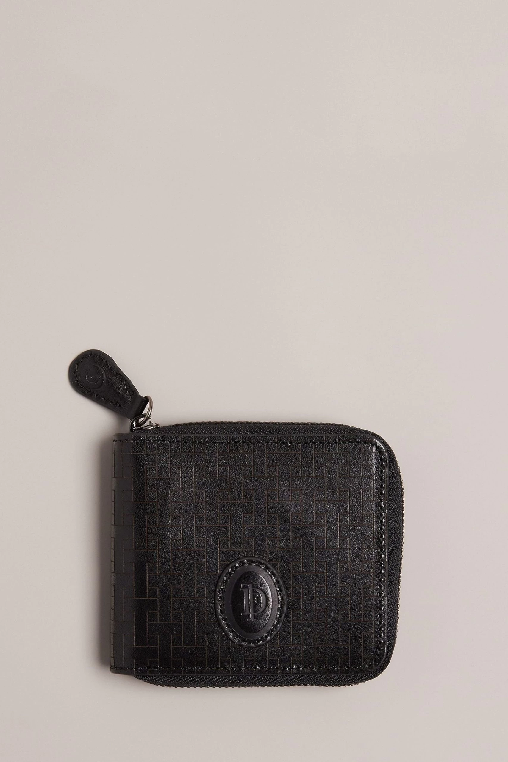 Ted Baker Tobiat Monogram Black Zip Around Wallet 3 Ted Baker Tobiat Monogram Black Zip Around Wallet