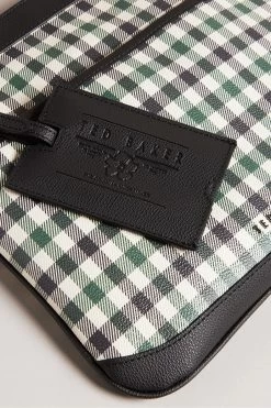 Ted Baker Blue Irvyne House Check PU Flight Bag 10 Ted Baker Blue Irvyne House Check PU Flight Bag -Ted Baker Shop D66007s4
