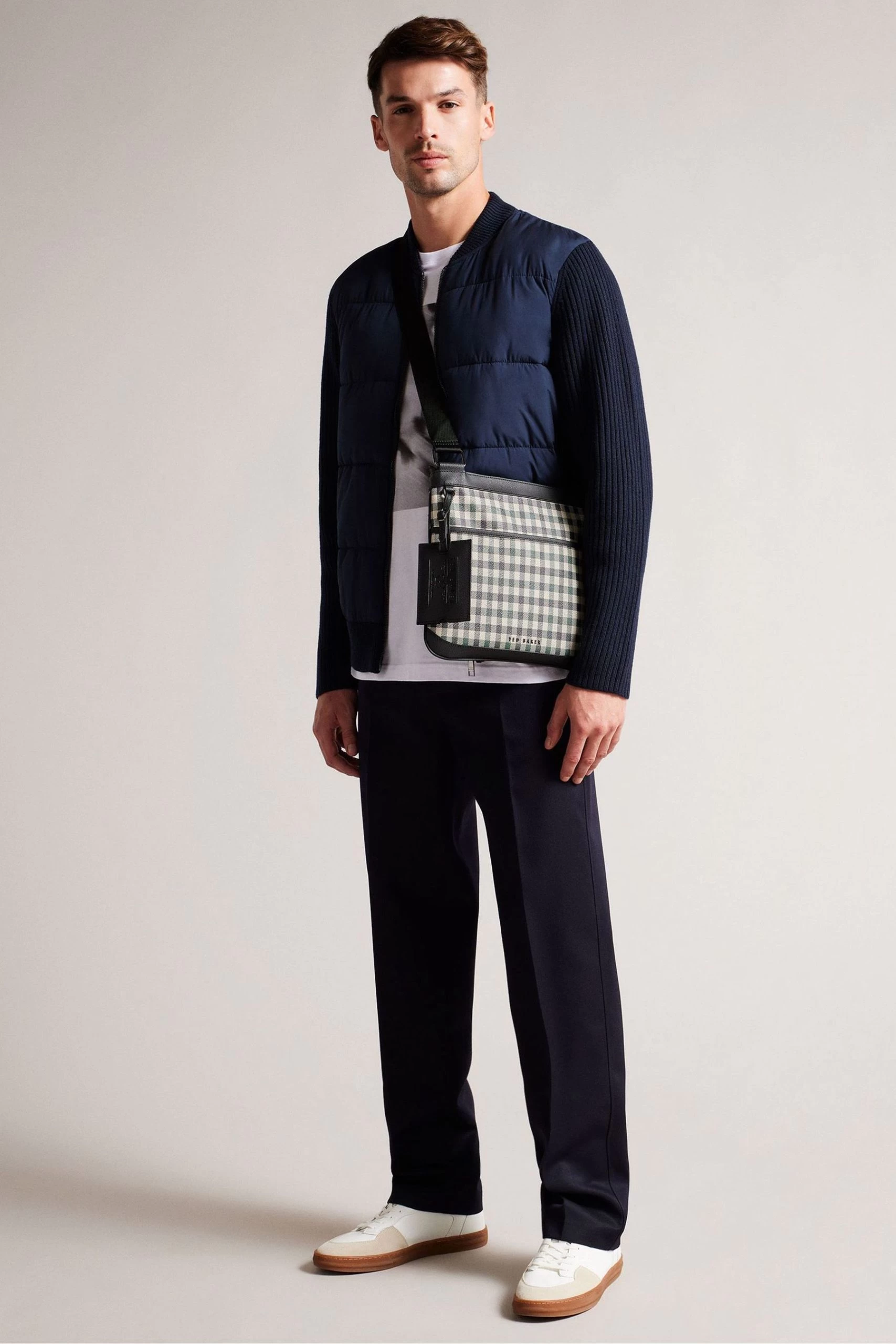 Ted Baker Blue Irvyne House Check PU Flight Bag 7 Ted Baker Blue Irvyne House Check PU Flight Bag - Image 5