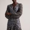 Ted Baker Blue Cherela Printed Long Sleeves Mini Dress -Ted Baker Shop D66224s