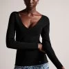 Ted Baker Black Cileste V-Neck Slim Fit Knit Top 1 Ted Baker Black Cileste V-Neck Slim Fit Knit Top -Ted Baker Shop D66225s