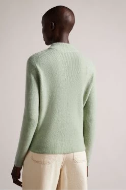 Ted Baker Green Veolaa Mohair Cable Knit Sweatshirt 8 Ted Baker Green Veolaa Mohair Cable Knit Sweatshirt -Ted Baker Shop D66226s2
