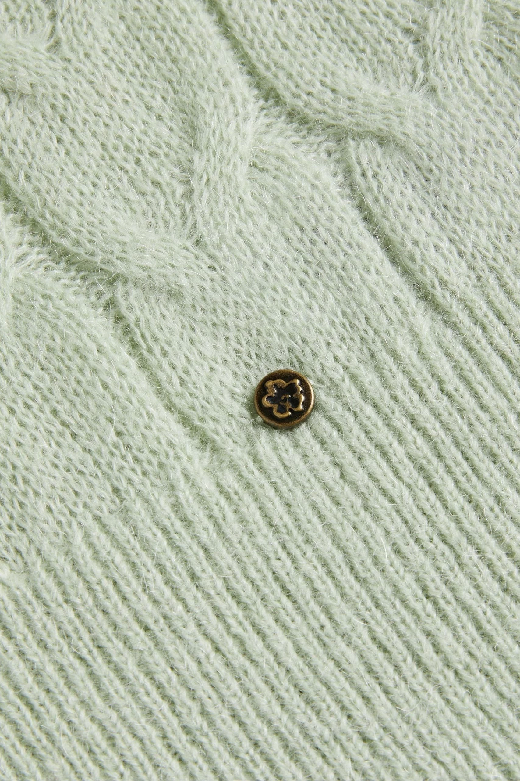 Ted Baker Green Veolaa Mohair Cable Knit Sweatshirt 7 Ted Baker Green Veolaa Mohair Cable Knit Sweatshirt - Image 5