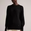 Ted Baker Mariny Black Raglan Sweatshirt 2 Ted Baker Mariny Black Raglan Sweatshirt -Ted Baker Shop D66227s
