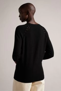 Ted Baker Mariny Black Raglan Sweatshirt 8 Ted Baker Mariny Black Raglan Sweatshirt -Ted Baker Shop D66227s2