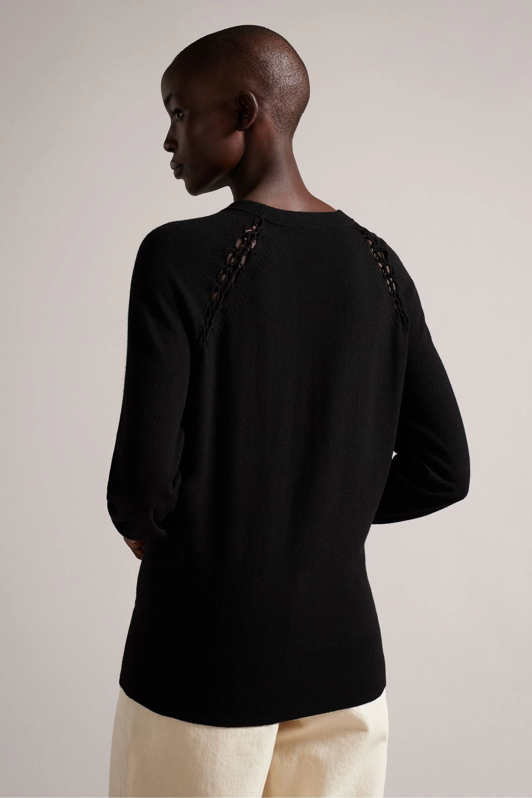 Ted Baker Mariny Black Raglan Sweatshirt 4 Ted Baker Mariny Black Raglan Sweatshirt - Image 2