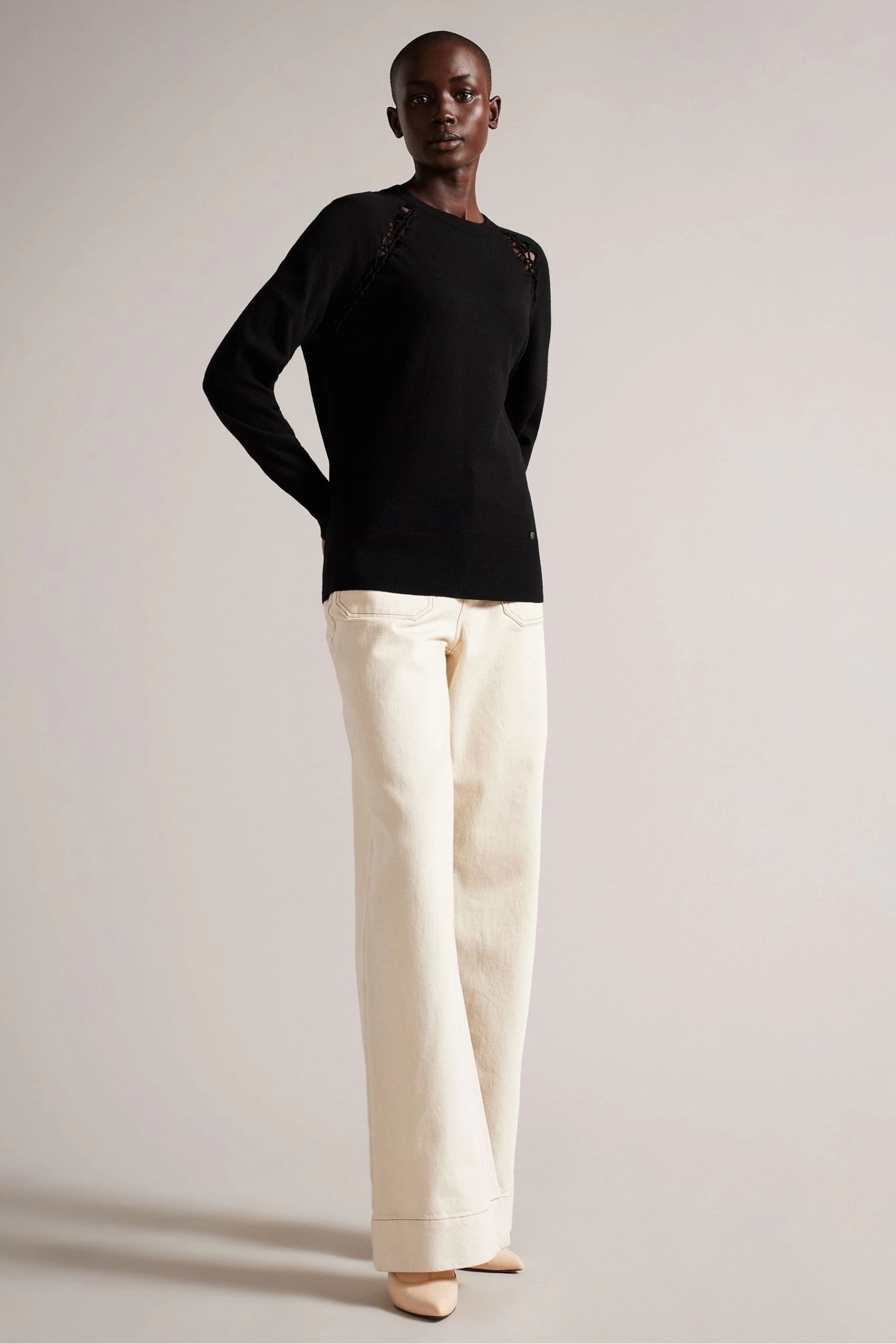 Ted Baker Mariny Black Raglan Sweatshirt 5 Ted Baker Mariny Black Raglan Sweatshirt - Image 3