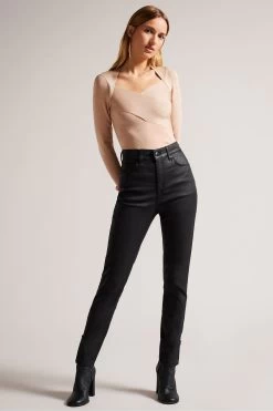 Ted Baker Black Jazmynn Satin Stretch Skinny Jeans 9 Ted Baker Black Jazmynn Satin Stretch Skinny Jeans -Ted Baker Shop D66232s3