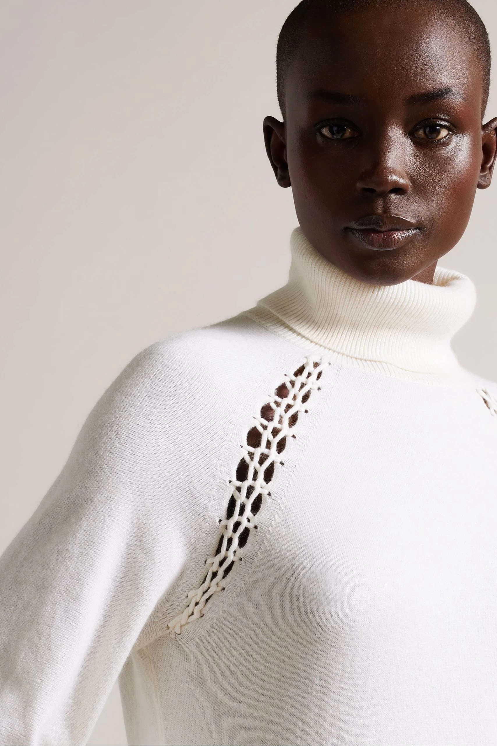 Ted Baker White Malorri Knit Midi Dress 5 Ted Baker White Malorri Knit Midi Dress - Image 3