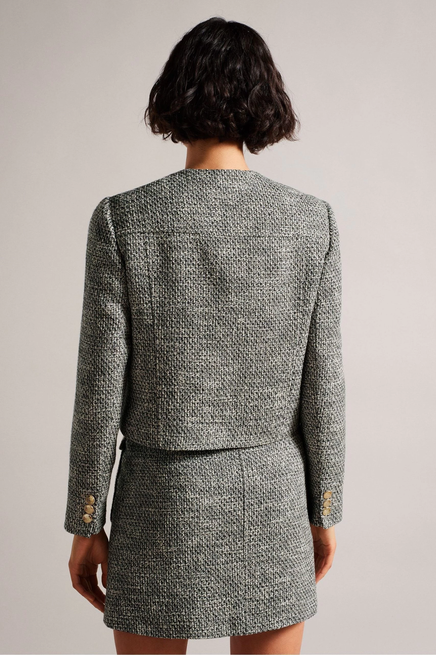 Ted Baker Faraae Black Cropped Boucle Jacket 4 Ted Baker Faraae Black Cropped Boucle Jacket - Image 2