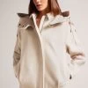 Ted Baker Cream Dennia Oversized Detachable Hood Parka 1 Ted Baker Cream Dennia Oversized Detachable Hood Parka -Ted Baker Shop D68783s
