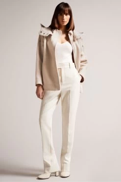 Ted Baker Cream Dennia Oversized Detachable Hood Parka 9 Ted Baker Cream Dennia Oversized Detachable Hood Parka -Ted Baker Shop D68783s3