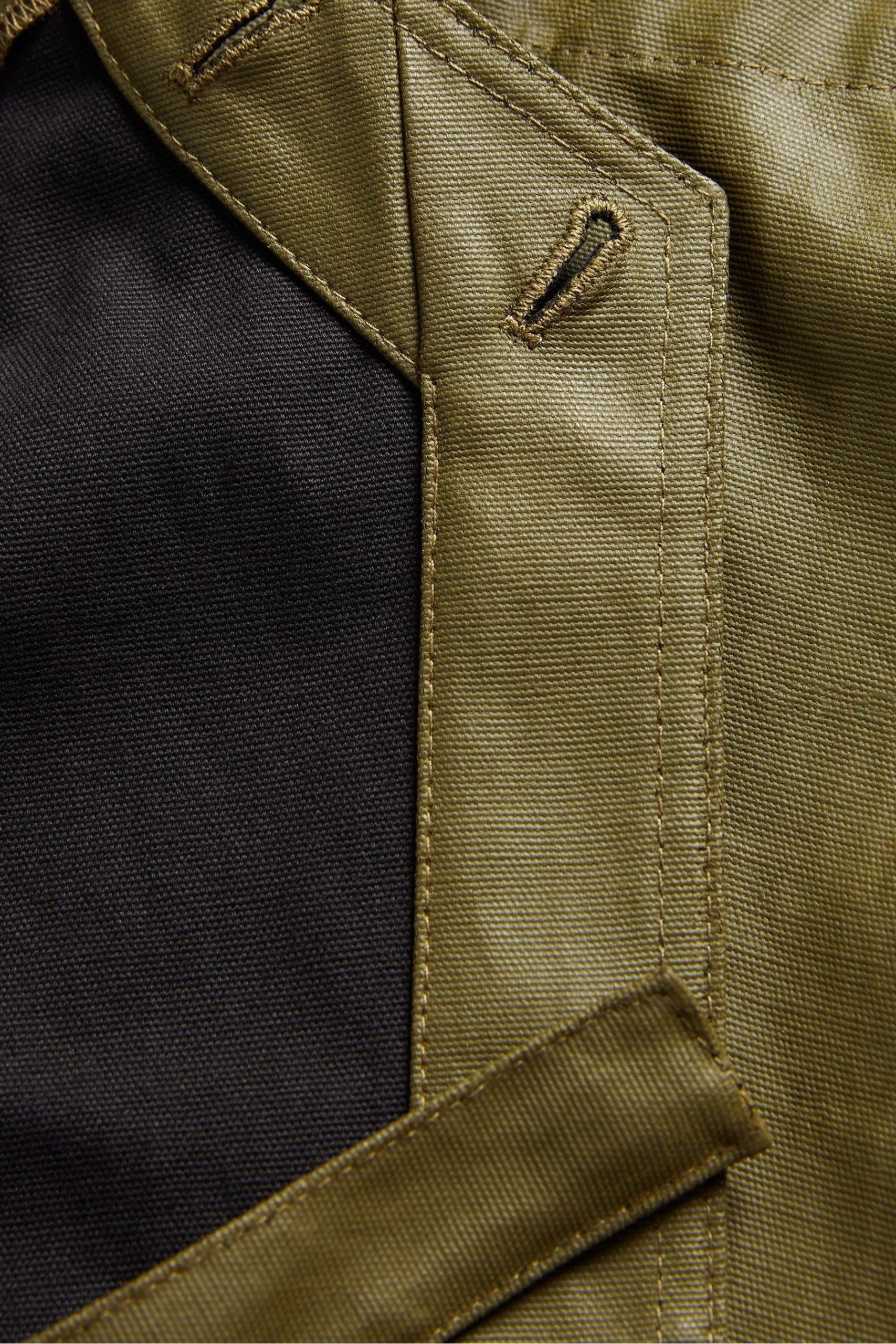 Ted Baker Dark-Green Alysiah Waxed Canvas Cape Feature Riding Coat 7 Ted Baker Dark-Green Alysiah Waxed Canvas Cape Feature Riding Coat - Image 5