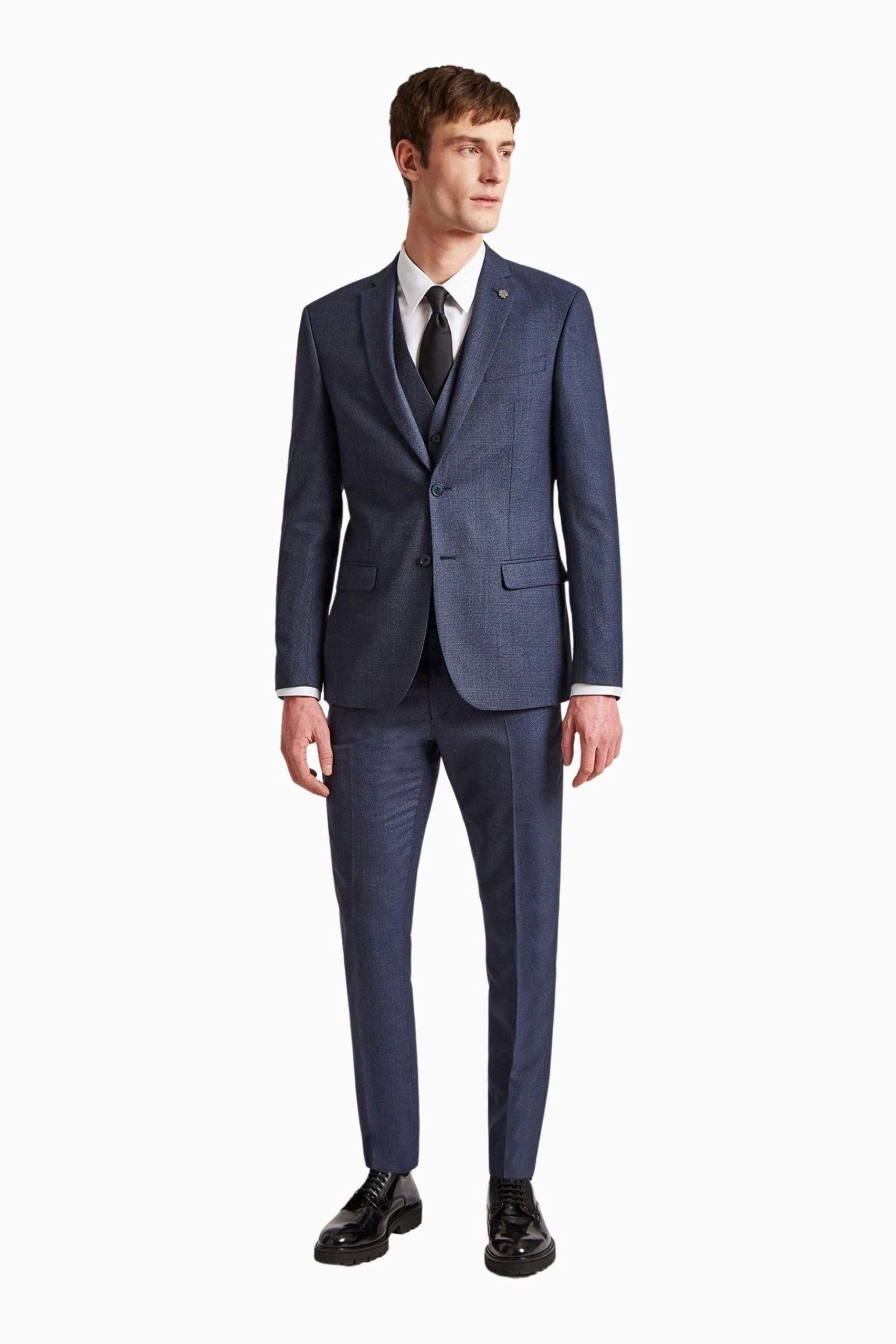Ted Baker Tailoring Navy Blue Scratch Slim Jacket 5 Ted Baker Tailoring Navy Blue Scratch Slim Jacket - Image 3