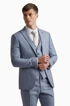 Ted Baker Tailoring Dusty Blue Light Flannel Slim Jacket