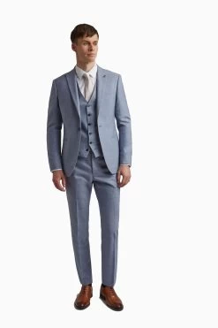 Ted Baker Tailoring Dusty Blue Light Flannel Slim Jacket 11 Ted Baker Tailoring Dusty Blue Light Flannel Slim Jacket -Ted Baker Shop D69 787s3
