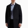 Ted Baker Tailoring Premium Blue Melton Slim Overcoat 1 Ted Baker Tailoring Premium Blue Melton Slim Overcoat -Ted Baker Shop D69785s