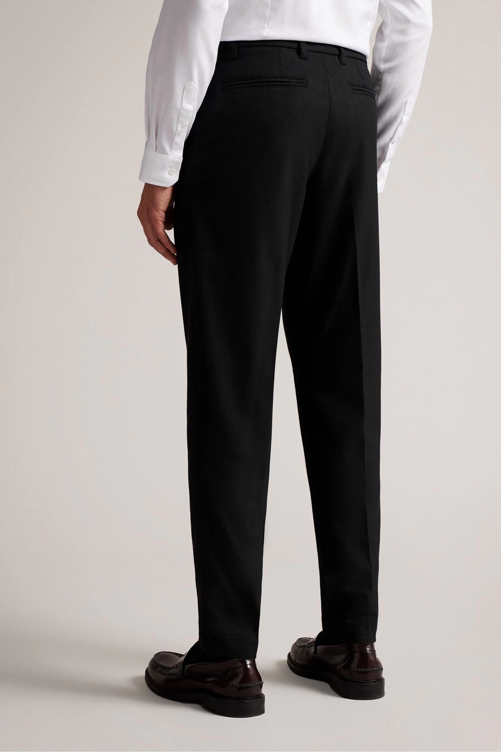 Ted Baker Gabro Black Haldan Fit Stripe Trousers 5 Ted Baker Gabro Black Haldan Fit Stripe Trousers - Image 3