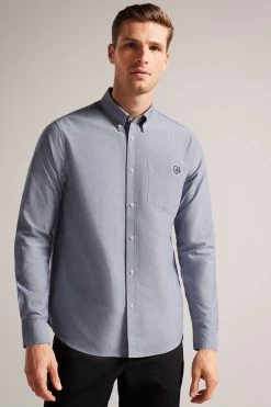 Ted Baker Paplet Black Long Sleeved Oxford Shirt