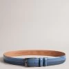 Ted Baker Navy Blue Harvii Etched Leather Belt 1 Ted Baker Navy Blue Harvii Etched Leather Belt -Ted Baker Shop D73544s