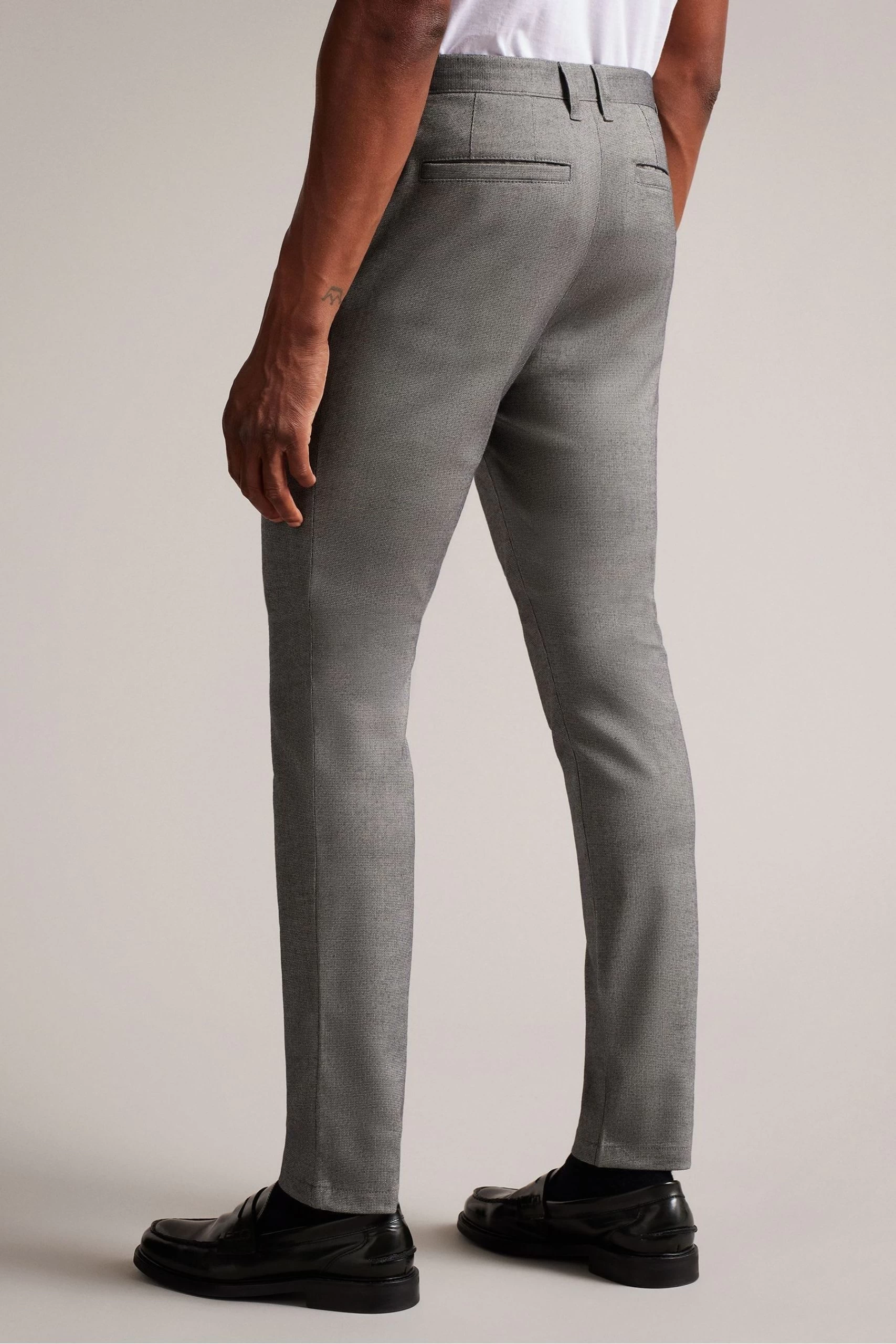 Ted Baker Grey Baren Irvine Fit Textured Trousers 4 Ted Baker Grey Baren Irvine Fit Textured Trousers - Image 2