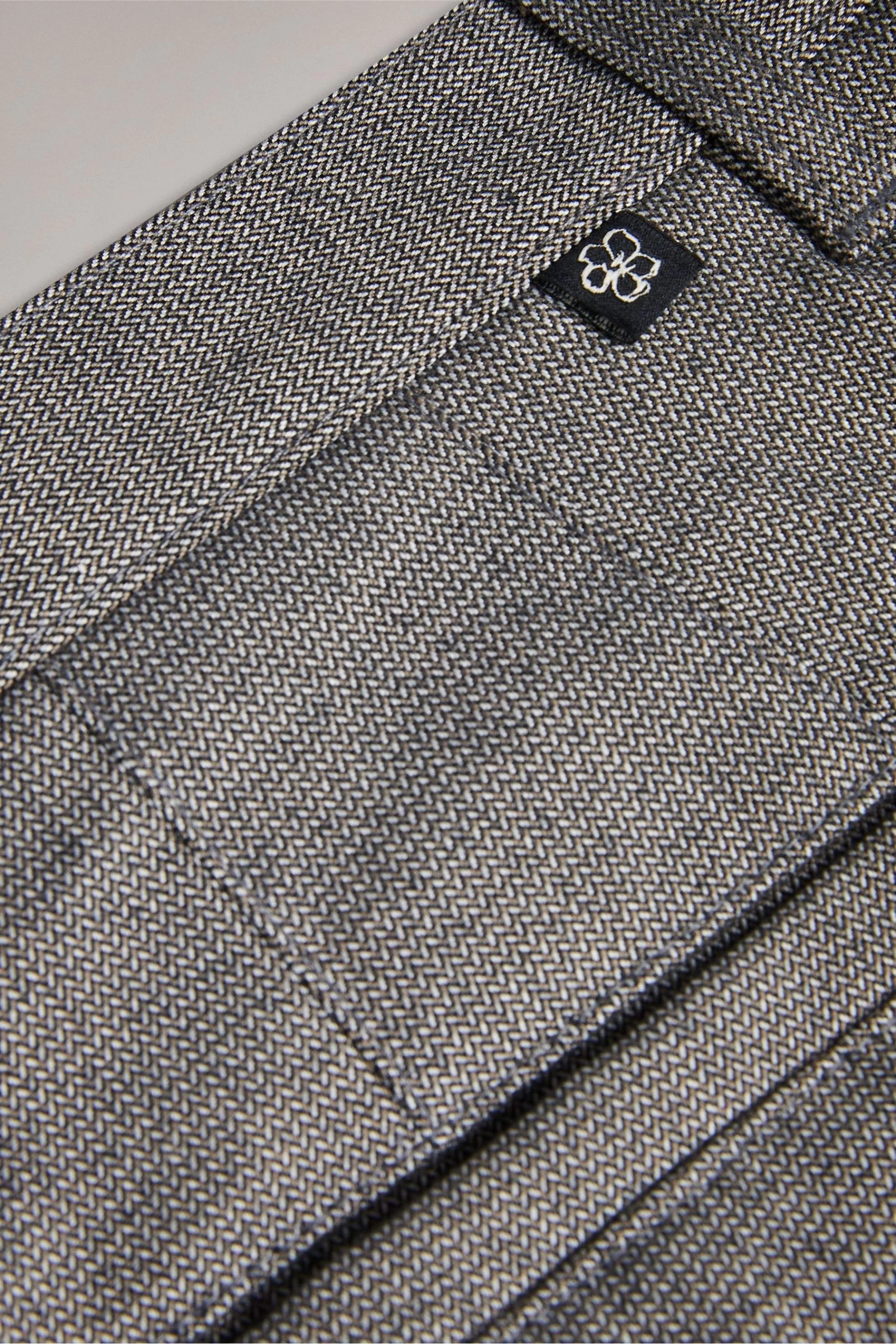 Ted Baker Grey Baren Irvine Fit Textured Trousers 6 Ted Baker Grey Baren Irvine Fit Textured Trousers - Image 4