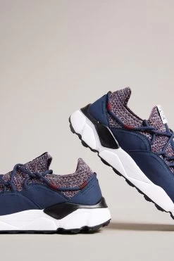 Ted Baker Markyy Navy Blue Knitted Tracking Sneakers -Ted Baker Shop D73554s4