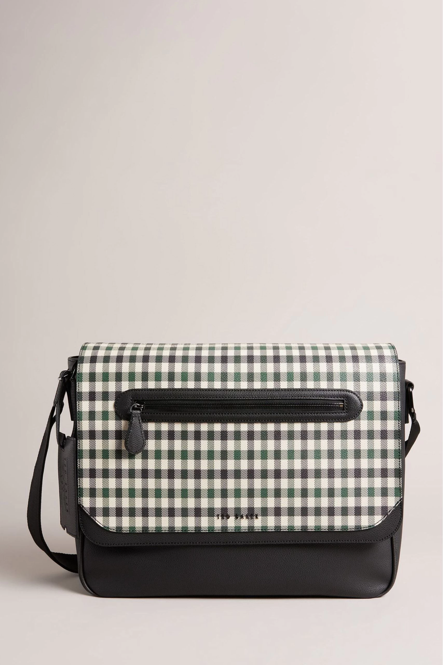 Ted Baker Blue Portrey House Check Pu Messenger Bag 3 Ted Baker Blue Portrey House Check Pu Messenger Bag