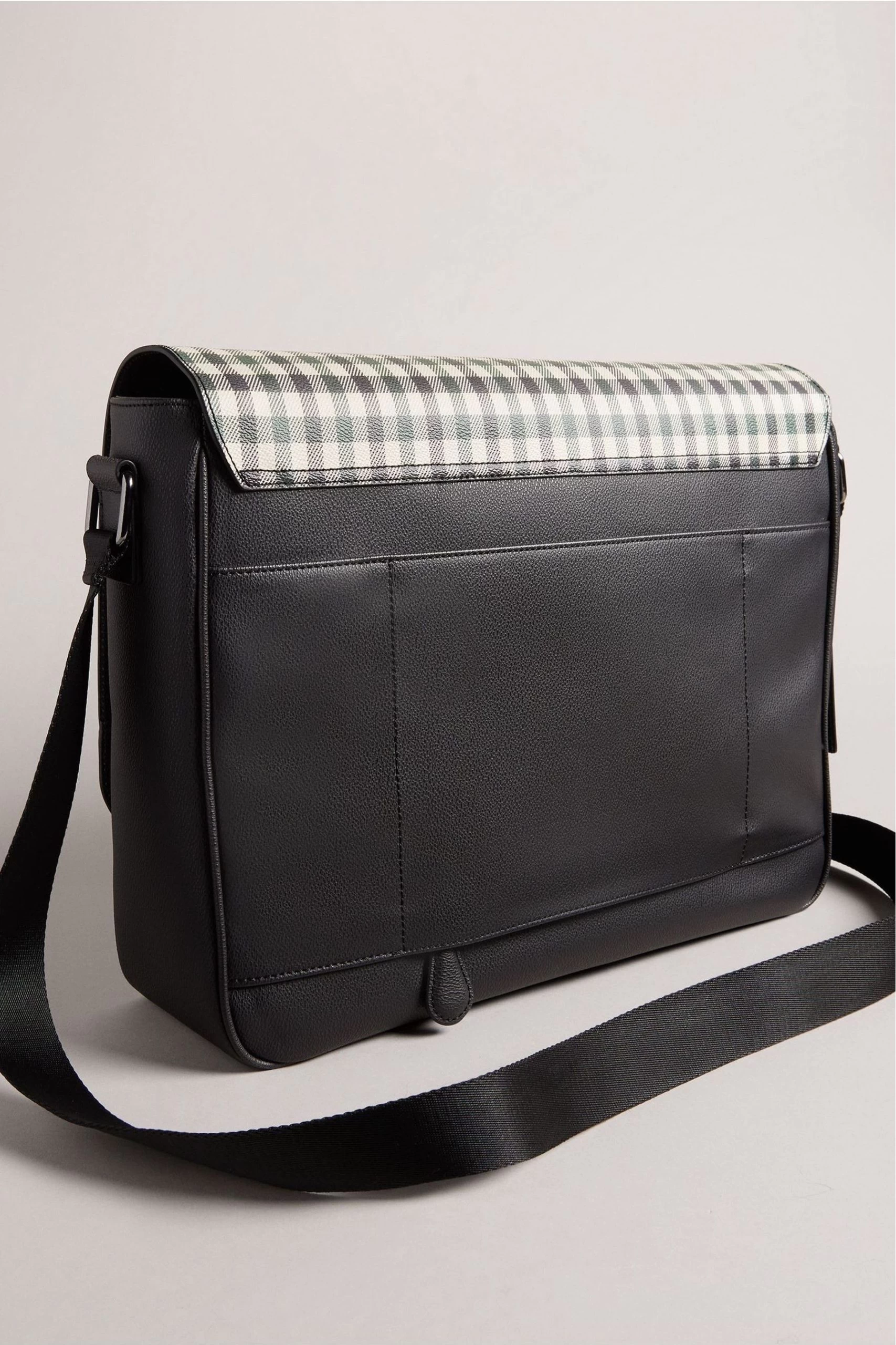Ted Baker Blue Portrey House Check Pu Messenger Bag 4 Ted Baker Blue Portrey House Check Pu Messenger Bag - Image 2