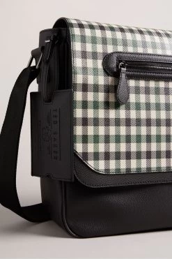 Ted Baker Blue Portrey House Check Pu Messenger Bag 9 Ted Baker Blue Portrey House Check Pu Messenger Bag -Ted Baker Shop D73562s3