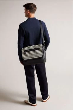 Ted Baker Blue Portrey House Check Pu Messenger Bag 11 Ted Baker Blue Portrey House Check Pu Messenger Bag -Ted Baker Shop D73562s5