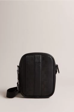 Ted Baker Waydon Black House Check Pu Flight Bag