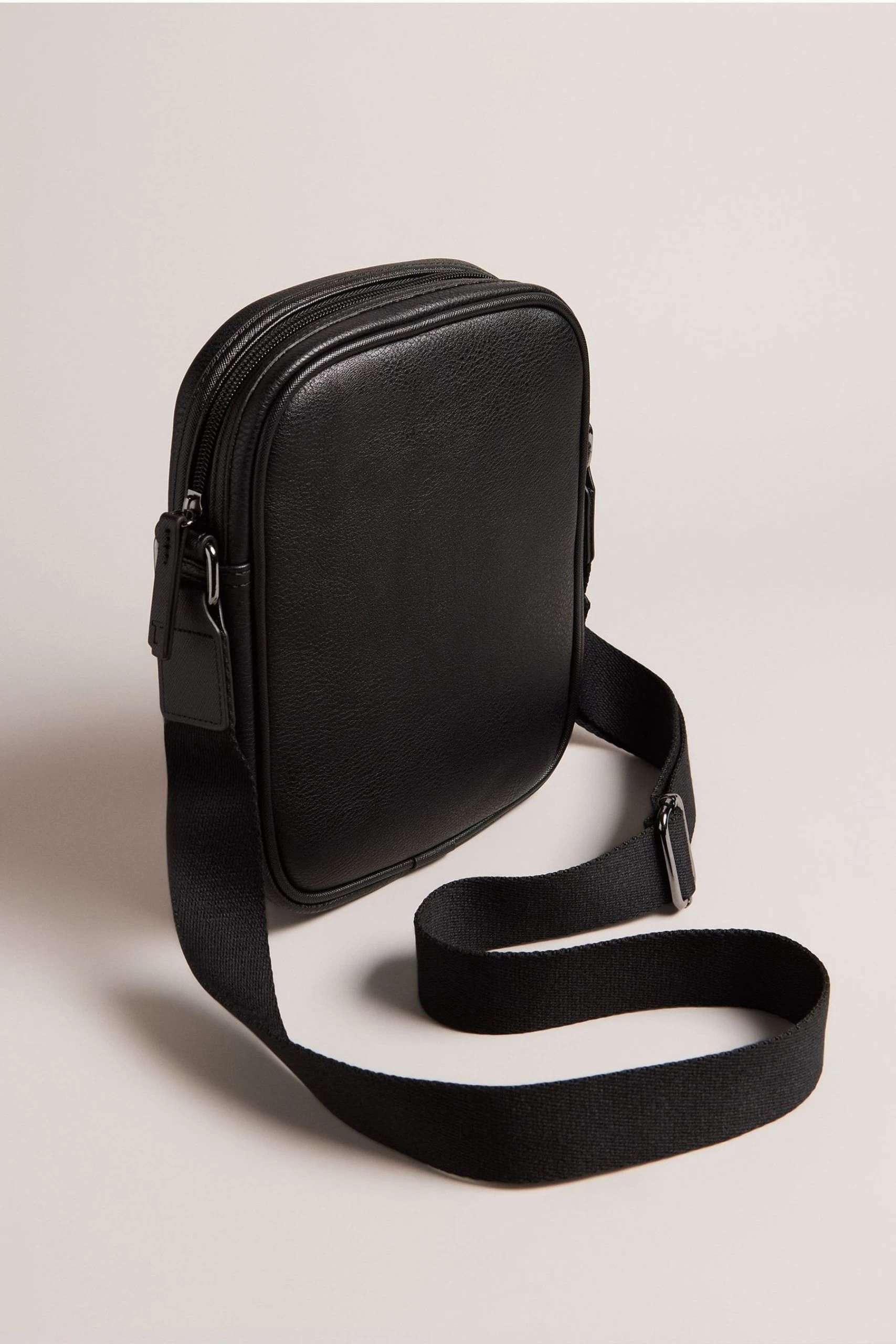 Ted Baker Waydon Black House Check Pu Flight Bag 4 Ted Baker Waydon Black House Check Pu Flight Bag - Image 2