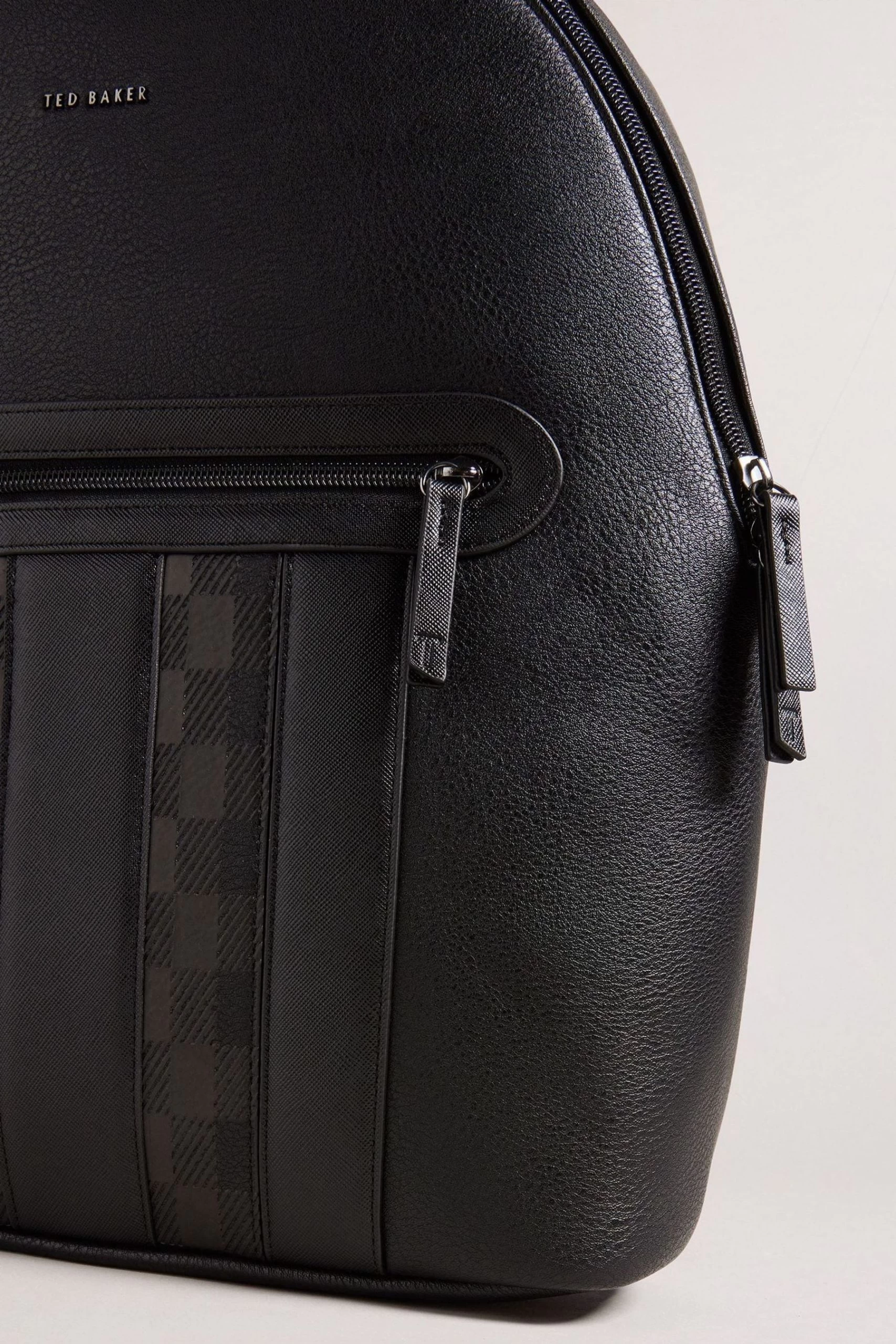 Ted Baker Waynor House Check Pu Black Backpack 5 Ted Baker Waynor House Check Pu Black Backpack - Image 3