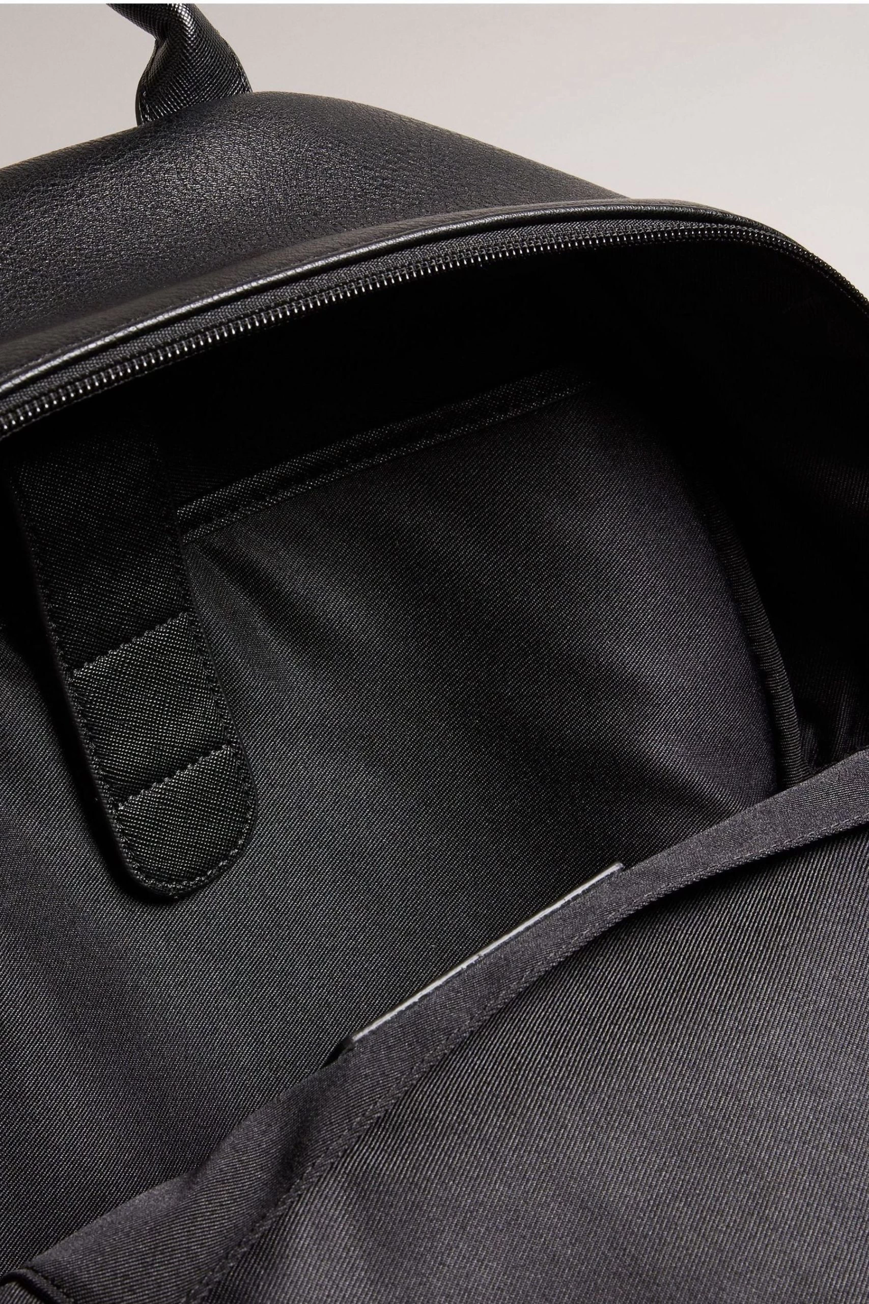 Ted Baker Waynor House Check Pu Black Backpack 6 Ted Baker Waynor House Check Pu Black Backpack - Image 4
