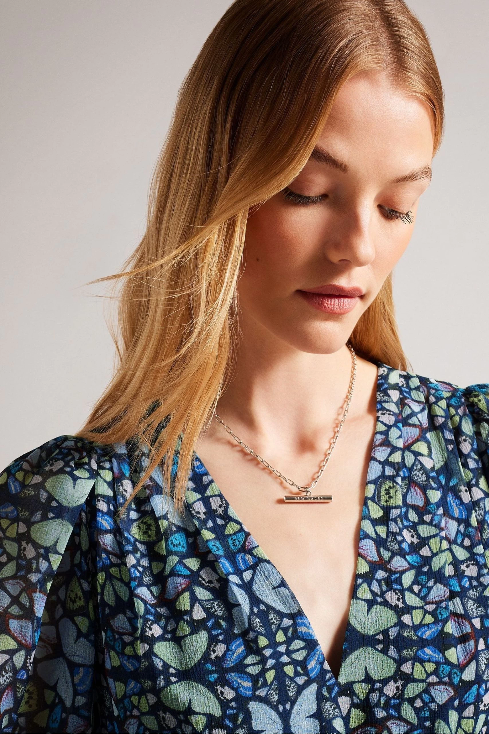 Ted Baker Blue Rohzan Tiered Swing Mini Dress 6 Ted Baker Blue Rohzan Tiered Swing Mini Dress - Image 4