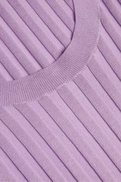 Ted Baker Purple Jolia Engineered Rib Knit Top -Ted Baker Shop D73631s5