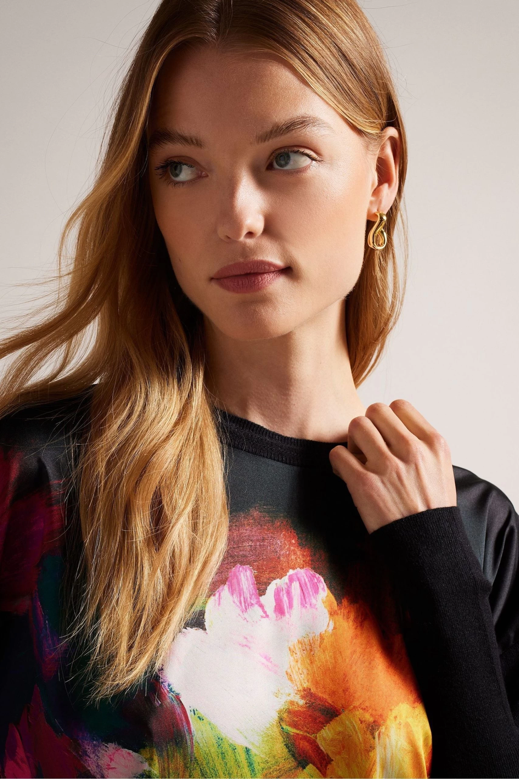 Ted Baker Zarha Black Woven Front Sleeve Detail Sweater 6 Ted Baker Zarha Black Woven Front Sleeve Detail Sweater - Image 4