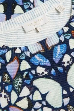 Ted Baker Blue Ashlina Printed Boxy Fit Sweatshirt 11 Ted Baker Blue Ashlina Printed Boxy Fit Sweatshirt -Ted Baker Shop D73634s5