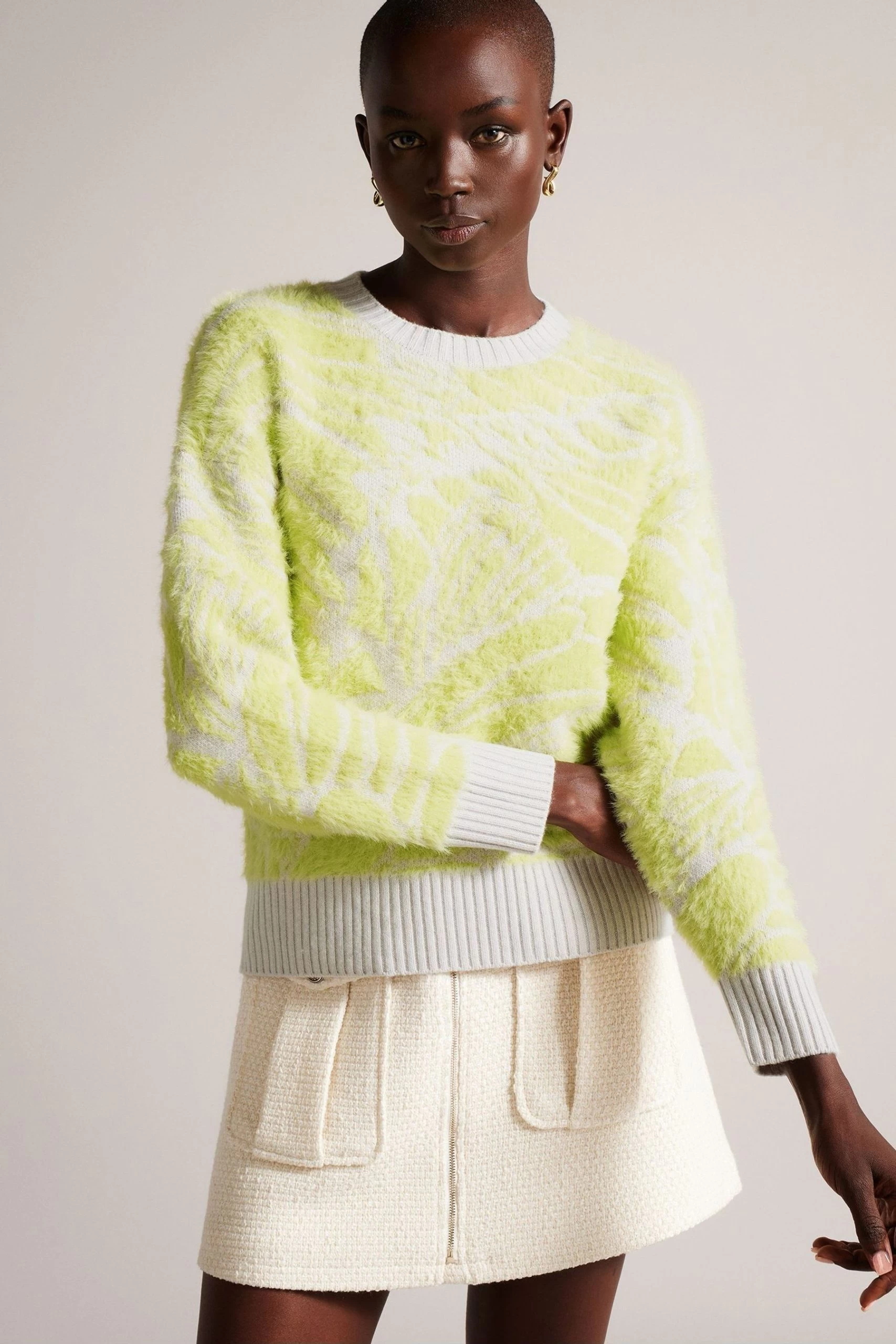 Ted Baker Green Marrlo Jacquard Easy Fit Sweater 3 Ted Baker Green Marrlo Jacquard Easy Fit Sweater