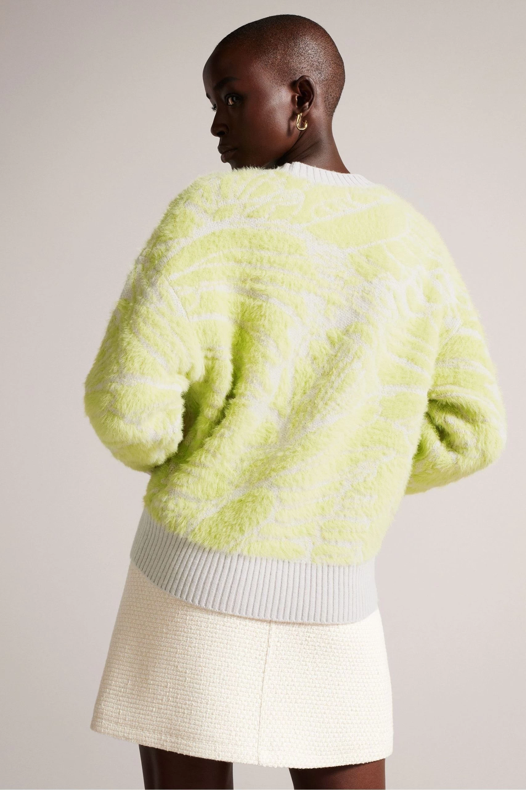 Ted Baker Green Marrlo Jacquard Easy Fit Sweater 4 Ted Baker Green Marrlo Jacquard Easy Fit Sweater - Image 2