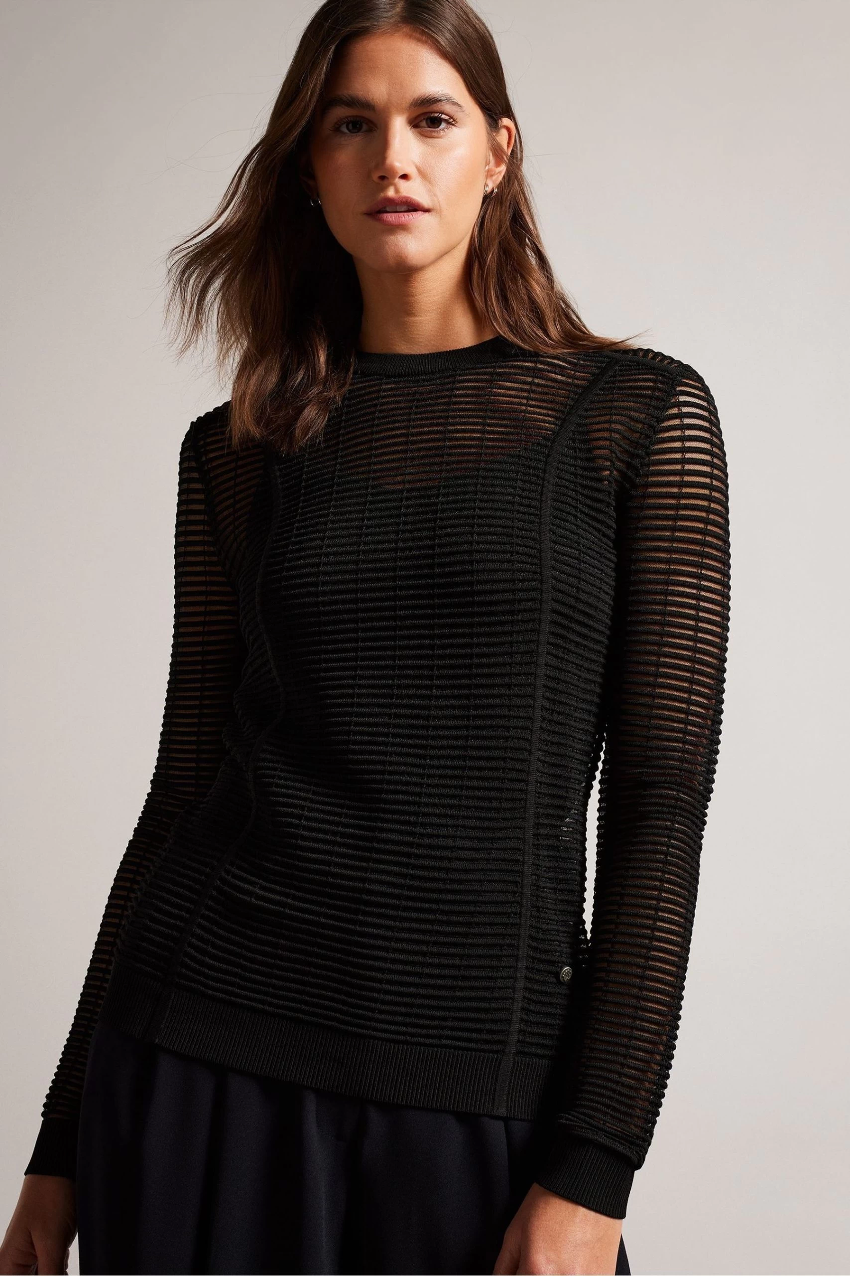 Ted Baker Roshila Black Ottoman Sweatshirt 3 Ted Baker Roshila Black Ottoman Sweatshirt